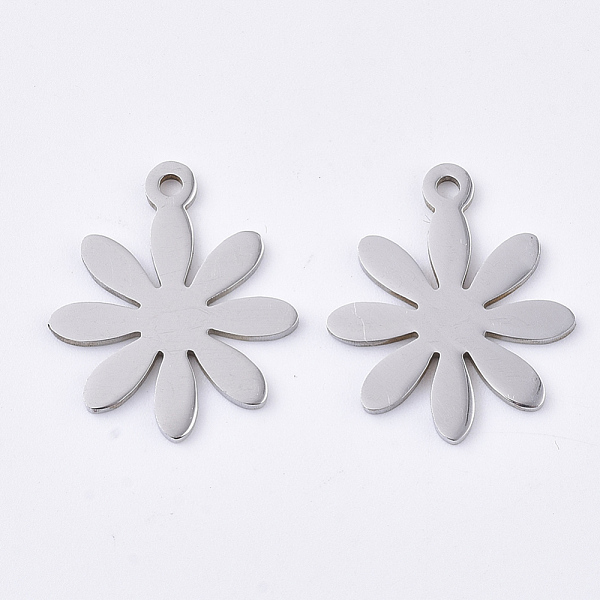 PandaHall 201 Stainless Steel Pendants, Flower, Stainless Steel Color, 19x16x1mm, Hole: 1.2mm 201 Stainless Steel Flower
PandaHall 201 Stainless Steel Pendants, Flower, Stainless Steel Color, 19x16x1mm, Hole: 1.2mm 201 Stainless Steel Flower