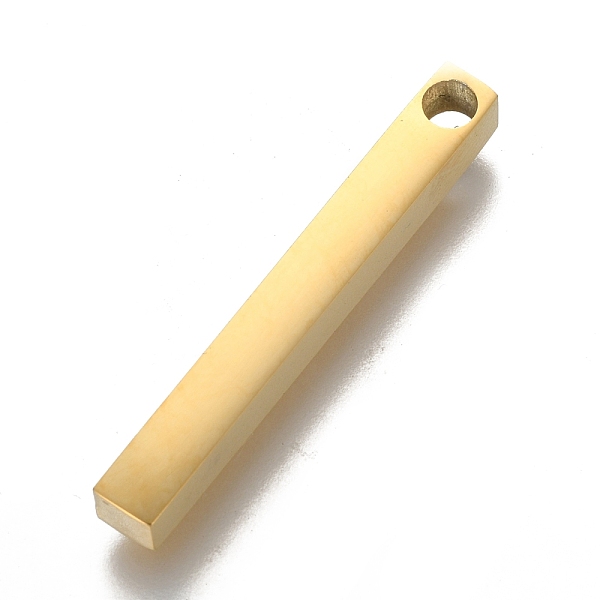 PandaHall Ion Plating(IP) 304 Stainless Steel Polished Pendant, Bar, Golden, 40x5x5mm, Hole: 3~3.5mm 304 Stainless Steel Rectangle
PandaHall Ion Plating(IP) 304 Stainless Steel Polished Pendant, Bar, Golden, 40x5x5mm, Hole: 3~3.5mm 304 Stainless Steel Rectangle