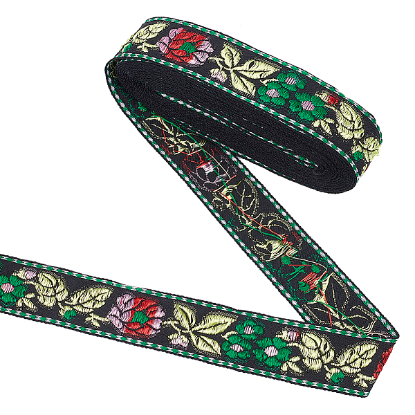 PandaHall Ethnic Style Embroidery Polyester Ribbons, Jacquard Ribbon, Garment Accessories, Flower & Leaf Pattern, Black, 1-1/4 inch(32mm)...
PandaHall Ethnic Style Embroidery Polyester Ribbons, Jacquard Ribbon, Garment Accessories, Flower & Leaf Pattern, Black, 1-1/4 inch(32mm)...