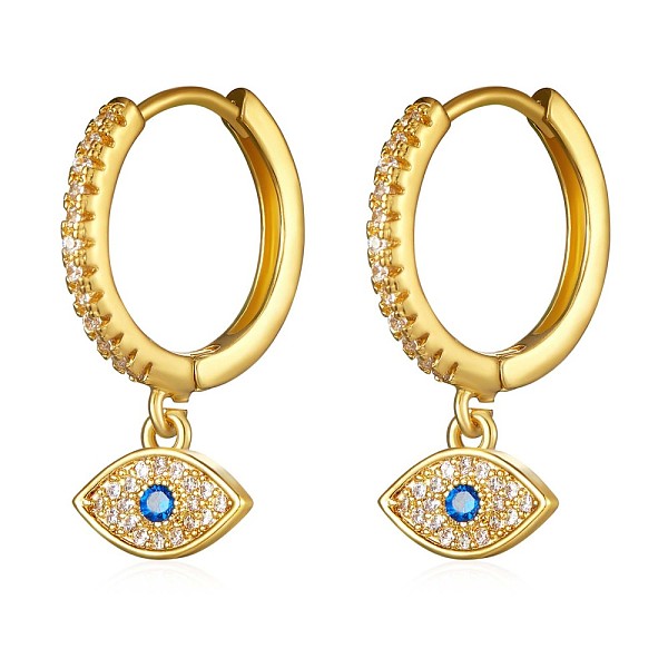 PandaHall Cubic Zirconia Horse Eye Dangle Hoop Earrings, Brass Jewelry for Women, Golden, 17.8mm Cubic Zirconia Eye
PandaHall Cubic Zirconia Horse Eye Dangle Hoop Earrings, Brass Jewelry for Women, Golden, 17.8mm Cubic Zirconia Eye