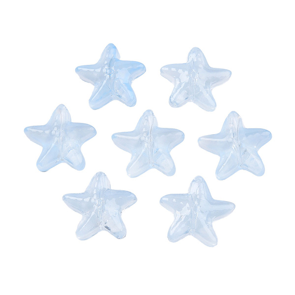 PandaHall Transparent Spray Painted Glass Beads, Starfish, Light Sky Blue, 14x15x6.5mm, Hole: 1mm Glass Starfish
PandaHall Transparent Spray Painted Glass Beads, Starfish, Light Sky Blue, 14x15x6.5mm, Hole: 1mm Glass Starfish