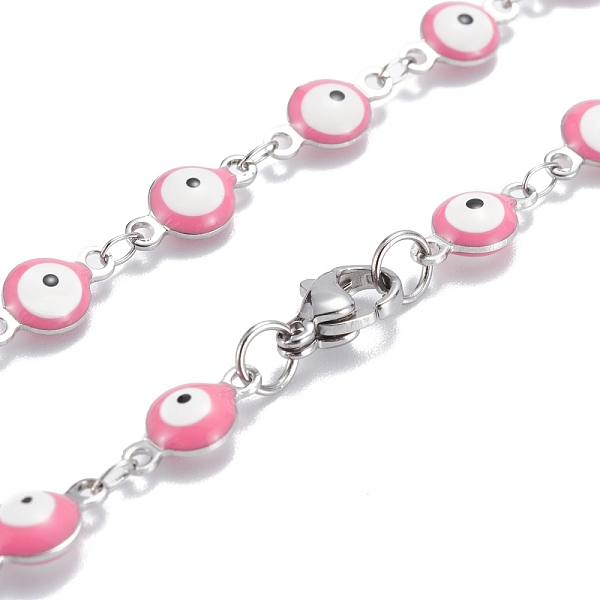 PandaHall 304 Stainless Steel Jewelry Sets, Link Bracelets & Necklaces, with Enamel, Evil Eye, Pink, 17-3/4 inch(45cm), 7-7/8 inch(20cm) 304...
PandaHall 304 Stainless Steel Jewelry Sets, Link Bracelets & Necklaces, with Enamel, Evil Eye, Pink, 17-3/4 inch(45cm), 7-7/8 inch(20cm) 304...
