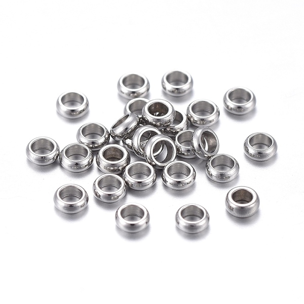 PandaHall 201 Stainless Steel Spacer Beads, Rondelle, Stainless Steel Color, 3.5x1mm, Hole: 2mm 201 Stainless Steel Rondelle
PandaHall 201 Stainless Steel Spacer Beads, Rondelle, Stainless Steel Color, 3.5x1mm, Hole: 2mm 201 Stainless Steel Rondelle