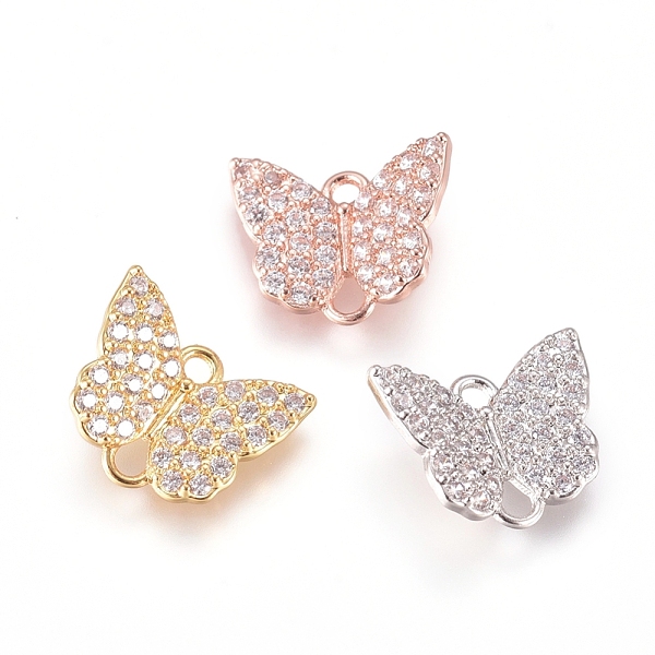 PandaHall Brass Micro Pave Cubic Zirconia Links, Butterfly, Clear, Mixed Color, 8x10x2.5mm, Hole: 1.2mm and 1mm Brass+Cubic Zirconia...
PandaHall Brass Micro Pave Cubic Zirconia Links, Butterfly, Clear, Mixed Color, 8x10x2.5mm, Hole: 1.2mm and 1mm Brass+Cubic Zirconia...
