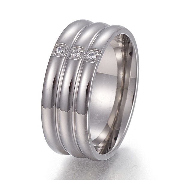 PandaHall 304 Stainless Steel Finger Rings, Wide Band Ring, with Rhinestone, Crystal, Size 6~10, Stainless Steel Color, 16~20mm Stainless..., Clear
PandaHall 304 Stainless Steel Finger Rings, Wide Band Ring, with Rhinestone, Crystal, Size 6~10, Stainless Steel Color, 16~20mm Stainless..., Clear