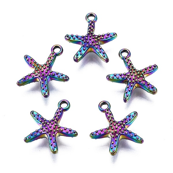 PandaHall Alloy Charms, Cadmium Free & Nickel Free & Lead Free, Starfish, Rainbow Color, 14.5x13.5x4mm, Hole: 1.5mm Alloy Starfish
PandaHall Alloy Charms, Cadmium Free & Nickel Free & Lead Free, Starfish, Rainbow Color, 14.5x13.5x4mm, Hole: 1.5mm Alloy Starfish