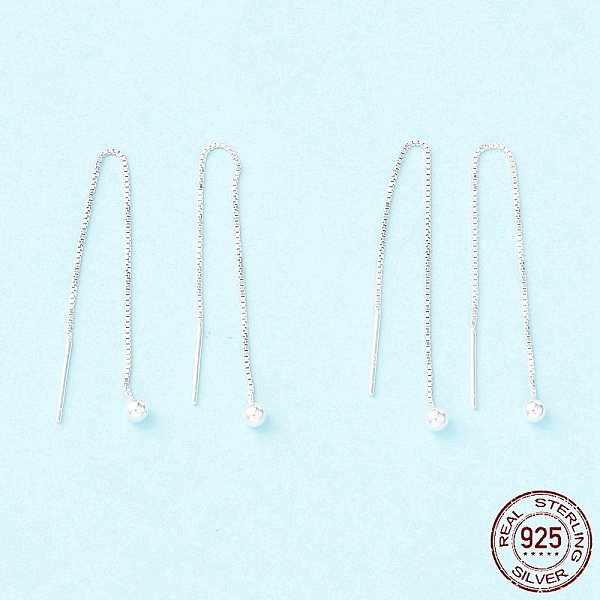 PandaHall 925 Sterling Silver Ear Thread, Ball Drop Long Chain Tassel Dangle Stud Earrings for Women, Silver, 80mm, Pin: 0.7mm Sterling...
PandaHall 925 Sterling Silver Ear Thread, Ball Drop Long Chain Tassel Dangle Stud Earrings for Women, Silver, 80mm, Pin: 0.7mm Sterling...