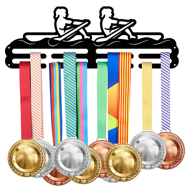 PandaHall Iron Medal Hanger Holder Display Wall Rack, 2-Line, with Screws, Boating, Sports, 400x150mm Iron Sports Black
PandaHall Iron Medal Hanger Holder Display Wall Rack, 2-Line, with Screws, Boating, Sports, 400x150mm Iron Sports Black