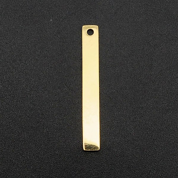 PandaHall 201 Stainless Steel Pendants, Laser Cut, Bar/Rectangle, Real 18K Gold Plated, 30x4x1mm, Hole: 1.6mm 201 Stainless Steel Rectangle
PandaHall 201 Stainless Steel Pendants, Laser Cut, Bar/Rectangle, Real 18K Gold Plated, 30x4x1mm, Hole: 1.6mm 201 Stainless Steel Rectangle
