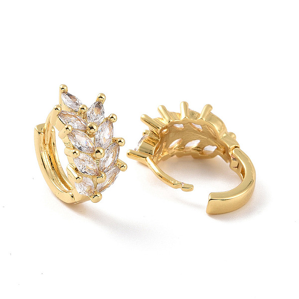 PandaHall Clear Cubic Zirconia Wheat Hoop Earrings, Brass Jewelry for Women, Real 18K Gold Plated, 16x8x17mm, Pin: 1mm Cubic Zirconia Leaf...
PandaHall Clear Cubic Zirconia Wheat Hoop Earrings, Brass Jewelry for Women, Real 18K Gold Plated, 16x8x17mm, Pin: 1mm Cubic Zirconia Leaf...