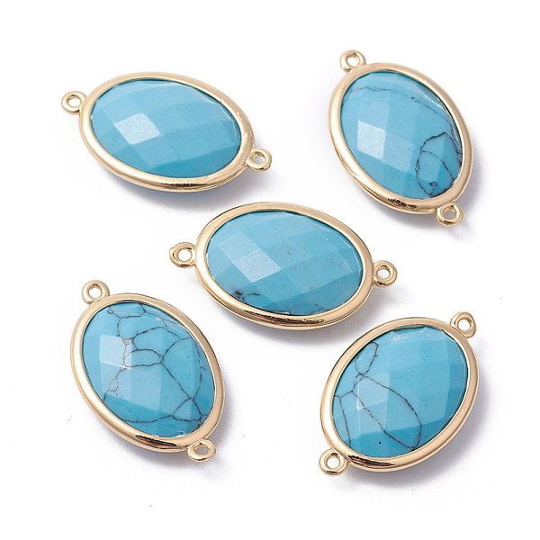 PandaHall Golden Tone Brass Synthetic Turquoise Links connectors, Faceted, Oval, 26x15x6mm, Hole: 1~2mm Synthetic Turquoise Oval
PandaHall Golden Tone Brass Synthetic Turquoise Links connectors, Faceted, Oval, 26x15x6mm, Hole: 1~2mm Synthetic Turquoise Oval