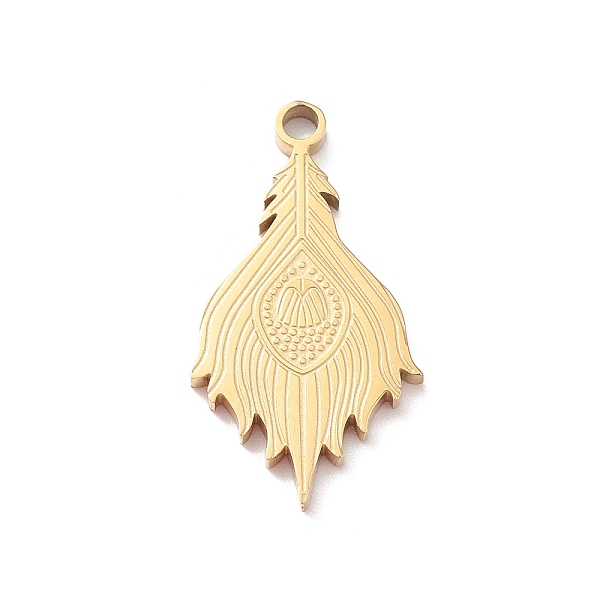 PandaHall 304 Stainless Steel Pendants, Feather Charm, Real 18K Gold Plated, 27x14.5x2mm, Hole: 2mm 304 Stainless Steel Feather
PandaHall 304 Stainless Steel Pendants, Feather Charm, Real 18K Gold Plated, 27x14.5x2mm, Hole: 2mm 304 Stainless Steel Feather