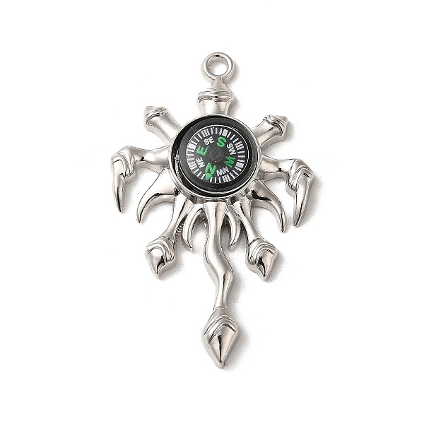 PandaHall Alloy Pendant, with Glass Compass, Cadmium Free & Lead Free, Platinum, 57.5x36x7mm, Hole: 2.7mm Alloy Others
PandaHall Alloy Pendant, with Glass Compass, Cadmium Free & Lead Free, Platinum, 57.5x36x7mm, Hole: 2.7mm Alloy Others