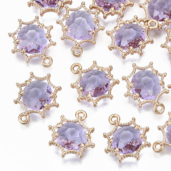 PandaHall Faceted Glass Pendants, with Eco-Friendly Alloy Findings, Cadmium Free & Nickel Free & Lead Free, Faceted, Flower, Light Gold..., Purple
PandaHall Faceted Glass Pendants, with Eco-Friendly Alloy Findings, Cadmium Free & Nickel Free & Lead Free, Faceted, Flower, Light Gold..., Purple