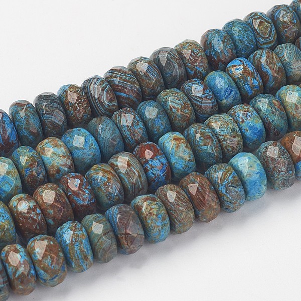 PandaHall Natural Chrysocolla Bead Strands, Dyed & Heated, Faceted, Rondelle, 9.5~10x4.5~6mm, Hole: 1mm, about 70pcs/strand, 15.5 inch...
PandaHall Natural Chrysocolla Bead Strands, Dyed & Heated, Faceted, Rondelle, 9.5~10x4.5~6mm, Hole: 1mm, about 70pcs/strand, 15.5 inch...