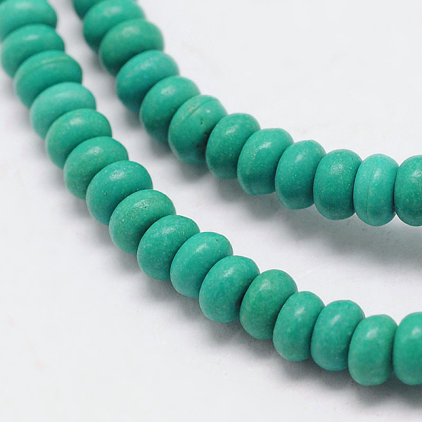 PandaHall Dyed Synthetical Turquoise Rondelle Bead Strand, 6x4mm, Hole: 1mm, about 95pcs/srtand, 15.7 inch Synthetic Turquoise Rondelle..., Green
PandaHall Dyed Synthetical Turquoise Rondelle Bead Strand, 6x4mm, Hole: 1mm, about 95pcs/srtand, 15.7 inch Synthetic Turquoise Rondelle..., Green