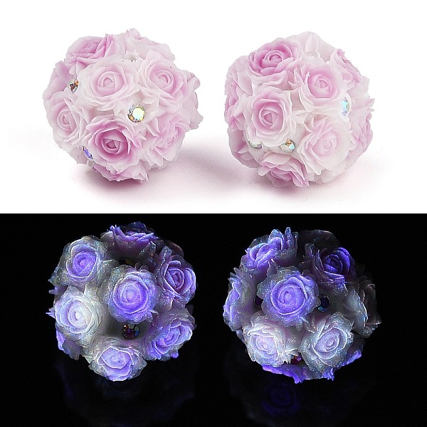 PandaHall Acrylic Handmade Luminous Polymer Clay Rhinestone Beads, Glow in the Dark, Flower, Plum, 19.5~23.5mm, Hole: 3mm Polymer Clay..., Purple
PandaHall Acrylic Handmade Luminous Polymer Clay Rhinestone Beads, Glow in the Dark, Flower, Plum, 19.5~23.5mm, Hole: 3mm Polymer Clay..., Purple