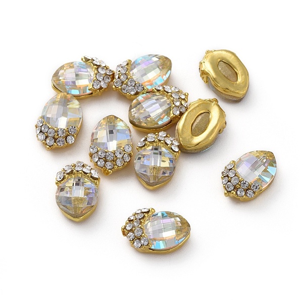 PandaHall Alloy Cabochons, Nail Art Decoration Accessories, with K9 Glass Rhinestones, Crystal AB, Golden, 13x8mm Alloy+Rhinestone Oval..., Clear
PandaHall Alloy Cabochons, Nail Art Decoration Accessories, with K9 Glass Rhinestones, Crystal AB, Golden, 13x8mm Alloy+Rhinestone Oval..., Clear