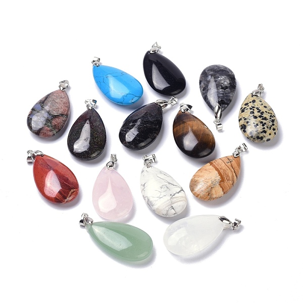 PandaHall Natural Gemstone Pendants, with Brass Finding, Teardrop, 35x20x7.5~9mm, Hole: 4x3.5mm Natural Gemstone Teardrop
PandaHall Natural Gemstone Pendants, with Brass Finding, Teardrop, 35x20x7.5~9mm, Hole: 4x3.5mm Natural Gemstone Teardrop