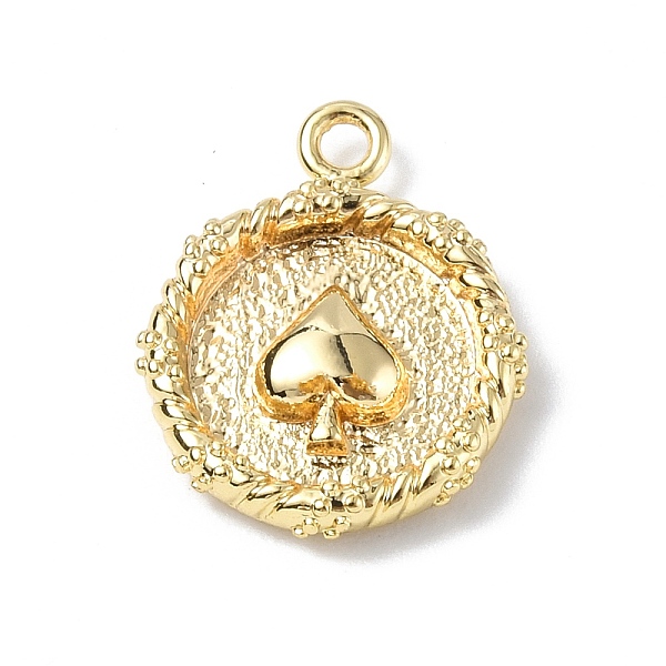 PandaHall Brass Pendants, Textured, Real 18K Gold Plated, Flat Round with Playing Cards Charm, Spade, 15.5x12.5x2.5mm, Hole: 1.4mm Brass...
PandaHall Brass Pendants, Textured, Real 18K Gold Plated, Flat Round with Playing Cards Charm, Spade, 15.5x12.5x2.5mm, Hole: 1.4mm Brass...