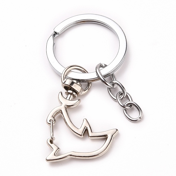 PandaHall Iron Dolphin Keychain, with Alloy Split Key Rings and Cable Chains, Platinum, 6.35cm Alloy Dolphin
PandaHall Iron Dolphin Keychain, with Alloy Split Key Rings and Cable Chains, Platinum, 6.35cm Alloy Dolphin