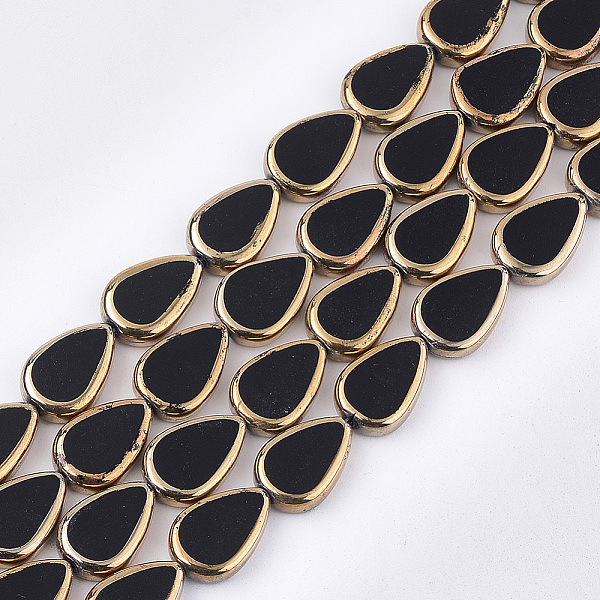 PandaHall Electroplate Glass Beads Strands, Edge Plated, Teardrop, Black, 16.5x11.5x5mm, Hole: 1mm, about 20pcs/strand, 12.9 inch Glass...
PandaHall Electroplate Glass Beads Strands, Edge Plated, Teardrop, Black, 16.5x11.5x5mm, Hole: 1mm, about 20pcs/strand, 12.9 inch Glass...