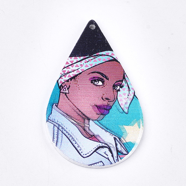 PandaHall Printed Wooden Big Pendants, Dyed, Teardrop with Women, Colorful, 59x36x2.5mm, Hole: 1.5mm Wood Teardrop
PandaHall Printed Wooden Big Pendants, Dyed, Teardrop with Women, Colorful, 59x36x2.5mm, Hole: 1.5mm Wood Teardrop