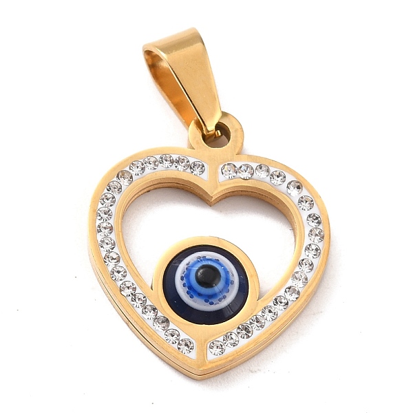 PandaHall 304 Stainless Steel Pendants, with Polymer Clay Rhinestone and Evil Eye Resin Round Beads, 201 Stainless Steel Bails, Heart, Blue...
PandaHall 304 Stainless Steel Pendants, with Polymer Clay Rhinestone and Evil Eye Resin Round Beads, 201 Stainless Steel Bails, Heart, Blue...