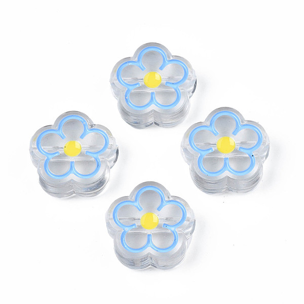PandaHall Transparent Acrylic Beads, with Enamel, Flower, Light Sky Blue, 19x19x7mm, Hole: 3mm Acrylic Flower
PandaHall Transparent Acrylic Beads, with Enamel, Flower, Light Sky Blue, 19x19x7mm, Hole: 3mm Acrylic Flower
