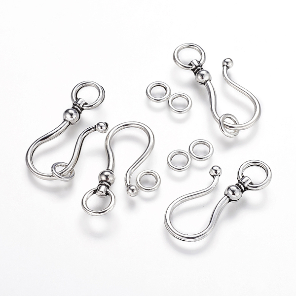 PandaHall Tibetan Style Alloy S Hook Clasps, Cadmium Free & Nickel Free & Lead Free, Antique Silver, S Hook: 38x16x8mm, Ring: 8mm, Hole: 5mm...
PandaHall Tibetan Style Alloy S Hook Clasps, Cadmium Free & Nickel Free & Lead Free, Antique Silver, S Hook: 38x16x8mm, Ring: 8mm, Hole: 5mm...