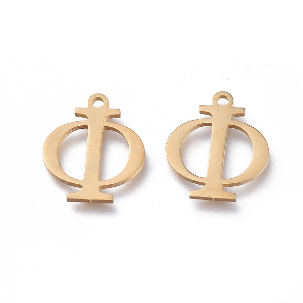 PandaHall 304 Stainless Steel Charms, Greek Alphabet, Golden, Letter.F, 14x12x1mm, Hole: 1.2mm 304 Stainless Steel Letter F
PandaHall 304 Stainless Steel Charms, Greek Alphabet, Golden, Letter.F, 14x12x1mm, Hole: 1.2mm 304 Stainless Steel Letter F