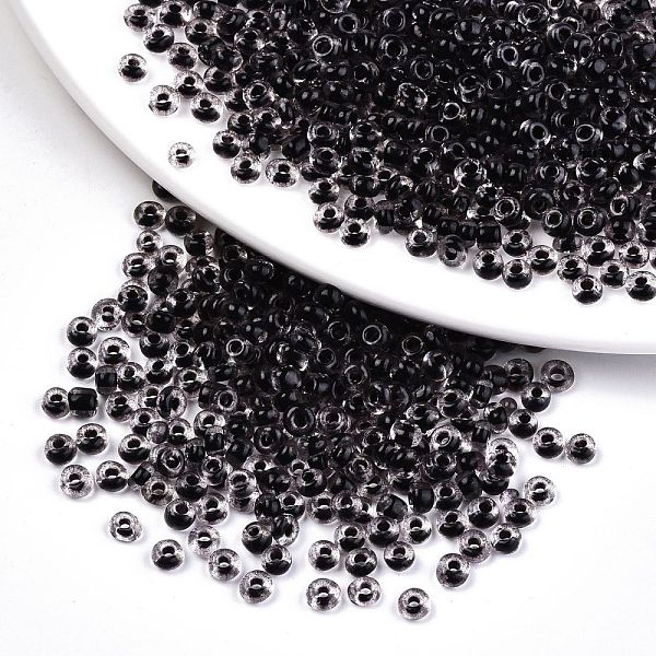 PandaHall 6/0 Glass Seed Beads, Transparent Inside Colours, Round Hole, Round, Black, 6/0, 4~5x2.5~4.5mm, Hole: 1.2mm, about 4500pcs/bag...
PandaHall 6/0 Glass Seed Beads, Transparent Inside Colours, Round Hole, Round, Black, 6/0, 4~5x2.5~4.5mm, Hole: 1.2mm, about 4500pcs/bag...
