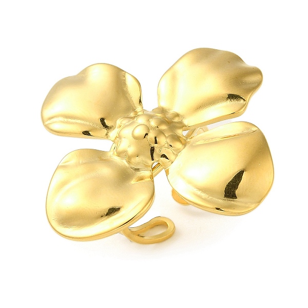 PandaHall Ion Plating(IP) 304 Stainless Steel Flower Open Cuff Ring for Women, Real 18K Gold Plated, Adjustable 304 Stainless Steel Flower
PandaHall Ion Plating(IP) 304 Stainless Steel Flower Open Cuff Ring for Women, Real 18K Gold Plated, Adjustable 304 Stainless Steel Flower