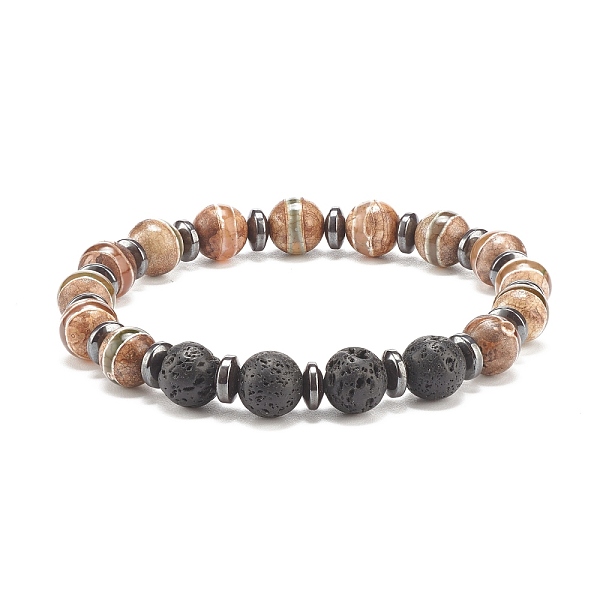 PandaHall Mala Bead Bracelet, Natural Lava Rock & Tibetan dZi Stretch Bracelet with Synthetic Hematite, Essential Oil Gemstone Jewelry for..., Orange
PandaHall Mala Bead Bracelet, Natural Lava Rock & Tibetan dZi Stretch Bracelet with Synthetic Hematite, Essential Oil Gemstone Jewelry for..., Orange