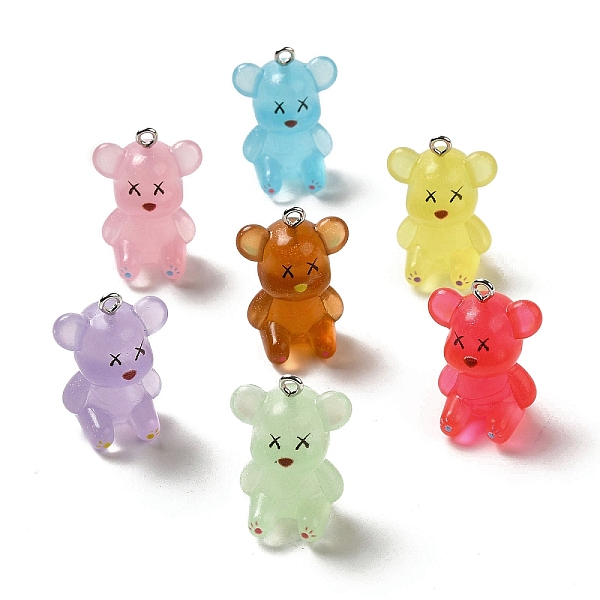 PandaHall Acrylic Pendants, with Iron Ring, Glow in the Dark, Bear, Mixed Color, 27x19x17mm, Hole: 2mm Iron+Acrylic Bear Multicolor
PandaHall Acrylic Pendants, with Iron Ring, Glow in the Dark, Bear, Mixed Color, 27x19x17mm, Hole: 2mm Iron+Acrylic Bear Multicolor