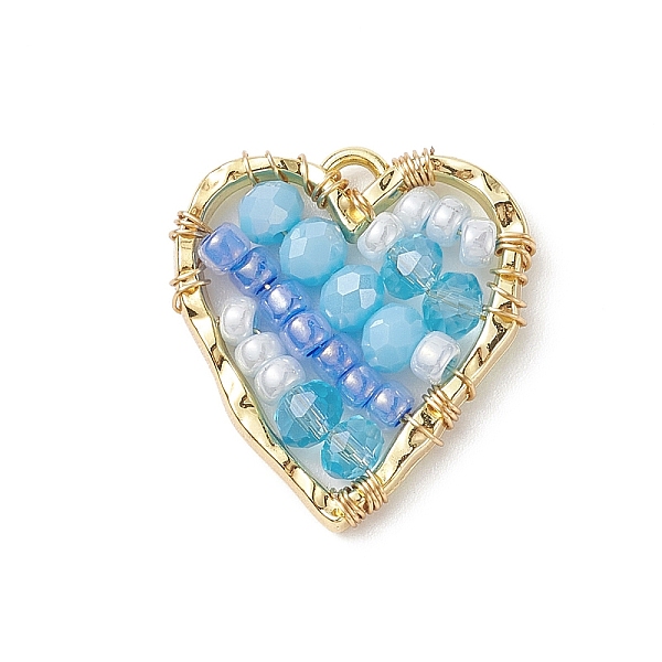 PandaHall Japanese Seed & Glass Beaded Pendant, with Real 18K Gold Plated Alloy Findings, Heart, Sky Blue, 22.5x21x4mm, Hole: 1.5mm...
PandaHall Japanese Seed & Glass Beaded Pendant, with Real 18K Gold Plated Alloy Findings, Heart, Sky Blue, 22.5x21x4mm, Hole: 1.5mm...