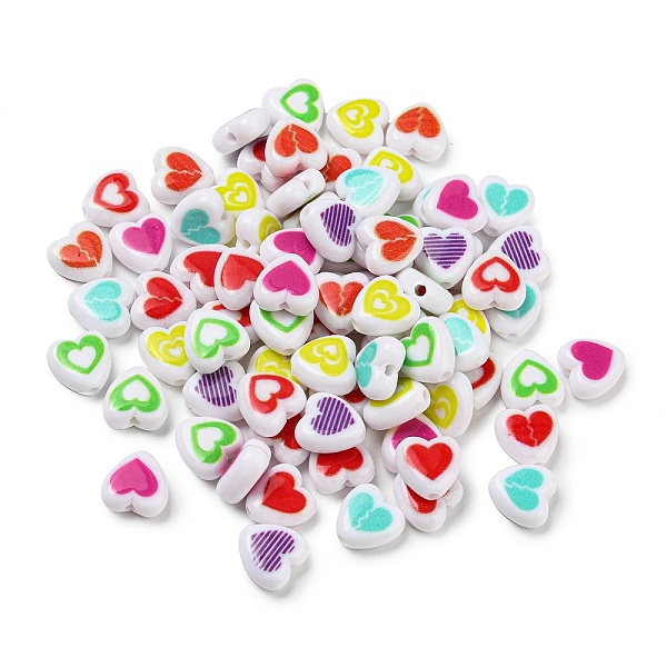PandaHall Opaque & Printed Acrylic Beads, Heart, Mixed Color, 8.5x8.5x3.5mm, Hole: 1mm Acrylic Heart Multicolor
PandaHall Opaque & Printed Acrylic Beads, Heart, Mixed Color, 8.5x8.5x3.5mm, Hole: 1mm Acrylic Heart Multicolor