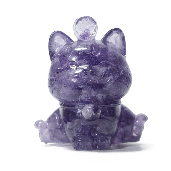 PandaHall Resin Lucky Cat Display Decoration, with Natural Amethyst Chips inside Statues for Home Office Decorations, 45x40x50mm Amethyst...
PandaHall Resin Lucky Cat Display Decoration, with Natural Amethyst Chips inside Statues for Home Office Decorations, 45x40x50mm Amethyst...