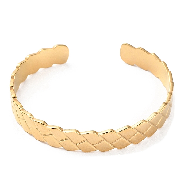 PandaHall 304 Stainless Steel Textured Cuff Bangles, Golden, Inner Diameter: 2-3/8 inch(5.9cm) 304 Stainless Steel
PandaHall 304 Stainless Steel Textured Cuff Bangles, Golden, Inner Diameter: 2-3/8 inch(5.9cm) 304 Stainless Steel