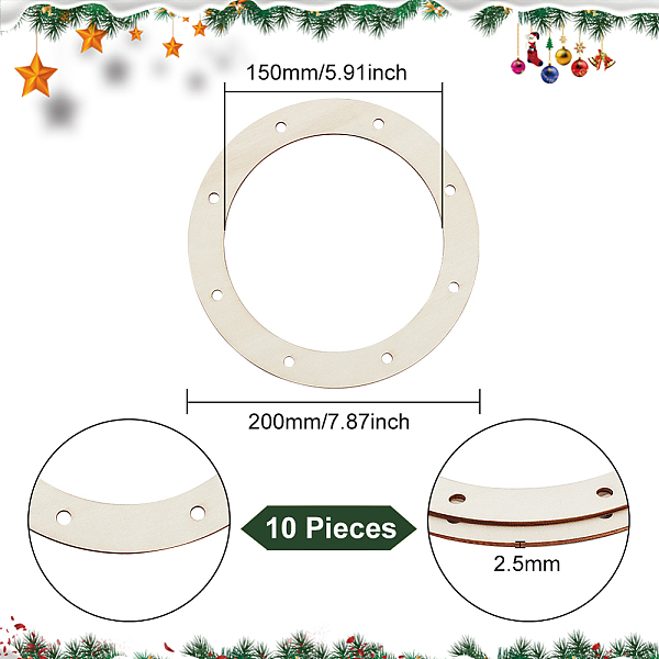 PandaHall Fingerinspire 10Pcs Wreath Frames for Crafts, Wooden Floral Arranging Craft Rings, Beige, 200x2.5mm, Inner Diameter: 150mm Wood..., Yellow
PandaHall Fingerinspire 10Pcs Wreath Frames for Crafts, Wooden Floral Arranging Craft Rings, Beige, 200x2.5mm, Inner Diameter: 150mm Wood..., Yellow