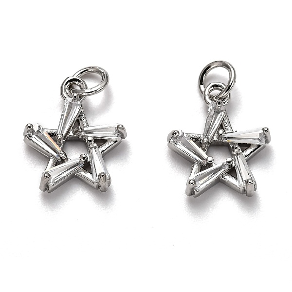 PandaHall Brass Micro Pave Cubic Zirconia Charms, with Jump Rings, Long-Lasting Plated, Star, Platinum, 14x12x3mm, Hole: 3mm Brass+Cubic..., Clear
PandaHall Brass Micro Pave Cubic Zirconia Charms, with Jump Rings, Long-Lasting Plated, Star, Platinum, 14x12x3mm, Hole: 3mm Brass+Cubic..., Clear