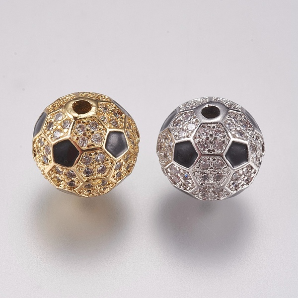 PandaHall Brass Micro Pave Cubic Zirconia Beads, with Enamel, Round, Black & Clear, Mixed Color, 9.5mm, Hole: 1mm Brass+Cubic...
PandaHall Brass Micro Pave Cubic Zirconia Beads, with Enamel, Round, Black & Clear, Mixed Color, 9.5mm, Hole: 1mm Brass+Cubic...