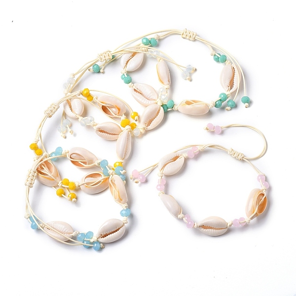 PandaHall Adjustable Braided Bead Bracelets, with Natural Cowrie Shell Beads, Rondelle Glass Beads and Waxed Polyester Cord, Mixed Color..., Multicolor
PandaHall Adjustable Braided Bead Bracelets, with Natural Cowrie Shell Beads, Rondelle Glass Beads and Waxed Polyester Cord, Mixed Color..., Multicolor