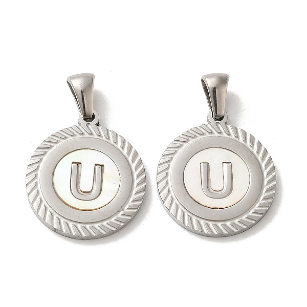 PandaHall 304 Stainless Steel Pendants, Flat Round Shell Charms with Letter, Stainless Steel Color, Letter U, 20.5x17.5x1.5mm, Hole...
PandaHall 304 Stainless Steel Pendants, Flat Round Shell Charms with Letter, Stainless Steel Color, Letter U, 20.5x17.5x1.5mm, Hole...