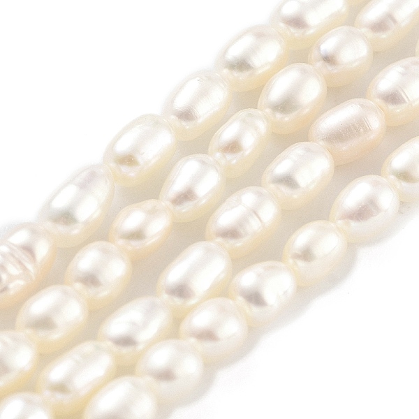 PandaHall Natural Cultured Freshwater Pearl Beads Strands, Rice, Grade 5A, Snow, 2.8~3.2mm, Hole: 0.3mm, about 31pcs/strand, 6.69''~6.89''..., White
PandaHall Natural Cultured Freshwater Pearl Beads Strands, Rice, Grade 5A, Snow, 2.8~3.2mm, Hole: 0.3mm, about 31pcs/strand, 6.69''~6.89''..., White