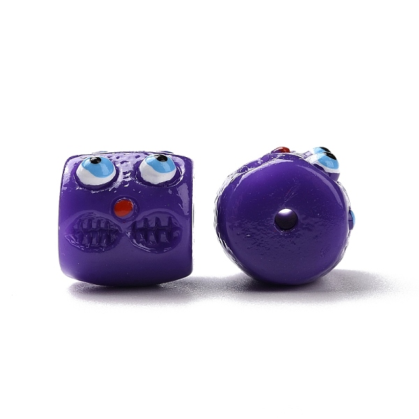PandaHall Halloween Opaque Resin Beads, Column with Monster Face, Indigo, 13x12.5x14mm, Hole: 2mm Resin Column Purple
PandaHall Halloween Opaque Resin Beads, Column with Monster Face, Indigo, 13x12.5x14mm, Hole: 2mm Resin Column Purple