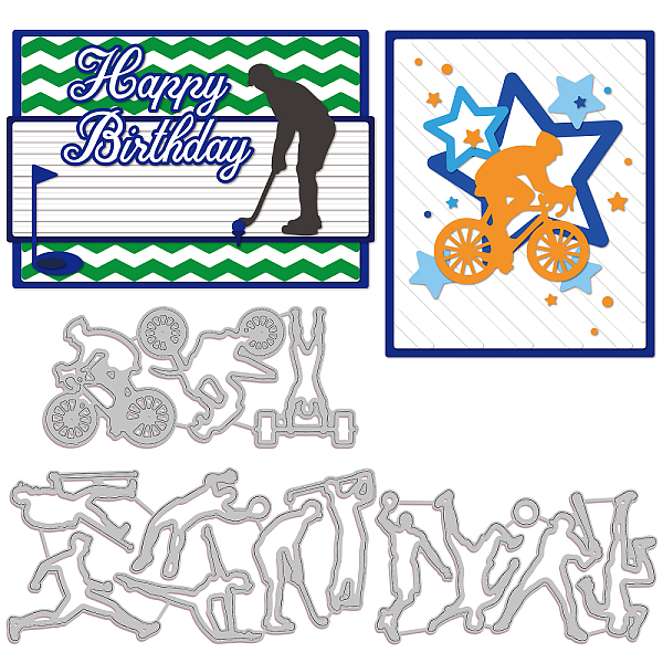 PandaHall GLOBLELAND 3Set 14Pcs Athletes Cutting Dies Metal Doing Sports Meeting Die Cuts Embossing Stencils Template for Paper Card Making...
PandaHall GLOBLELAND 3Set 14Pcs Athletes Cutting Dies Metal Doing Sports Meeting Die Cuts Embossing Stencils Template for Paper Card Making...