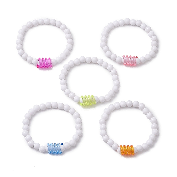 PandaHall Round & Spring Acrylic Stretch Beaded Bracelets, White, Inner Diameter: 3-5/8 inch(9.1cm) Acrylic White
PandaHall Round & Spring Acrylic Stretch Beaded Bracelets, White, Inner Diameter: 3-5/8 inch(9.1cm) Acrylic White