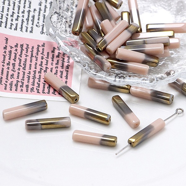 PandaHall Electroplate Glass Beads, Faceted, Rectangle, PeachPuff, 19.5~20x4x4mm, Hole: 1mm Glass Rectangle Brown
PandaHall Electroplate Glass Beads, Faceted, Rectangle, PeachPuff, 19.5~20x4x4mm, Hole: 1mm Glass Rectangle Brown