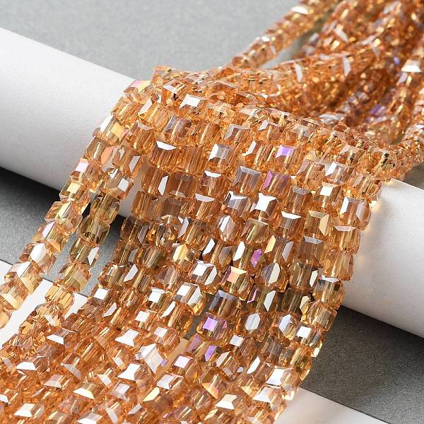 PandaHall Electroplate Glass Bead Strands, AB Color Plated, Faceted, Cube, Wheat, 4x4x4mm, Hole: 1mm, about 98pcs/strand, 15.7 inch Glass..., Orange
PandaHall Electroplate Glass Bead Strands, AB Color Plated, Faceted, Cube, Wheat, 4x4x4mm, Hole: 1mm, about 98pcs/strand, 15.7 inch Glass..., Orange